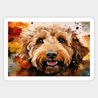 Watercolor Labradoodle Sticker